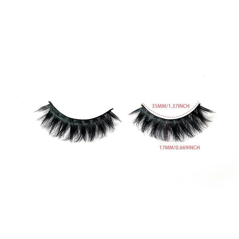 7 Pairs Thick Curling Fluffy False Eyelashes Cat Eye Lengthening Lashes