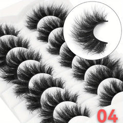 7 Pairs Fluffy Cat Eye False Eyelashes Natural Look