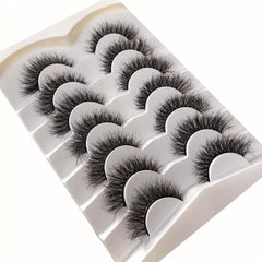 7 Pairs Fluffy Cat Eye False Eyelashes Natural Look