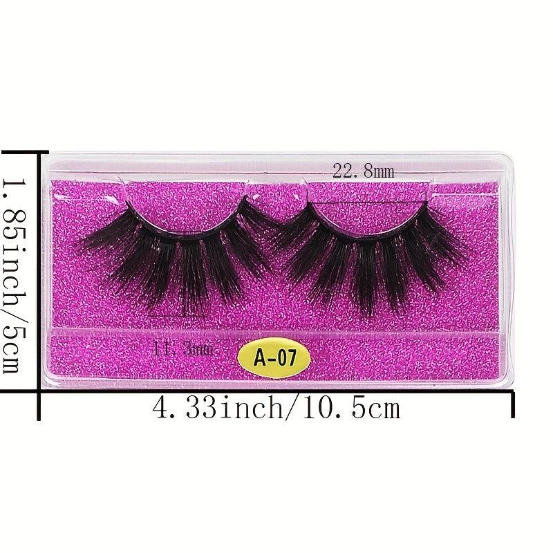 10 Pairs 25mm 3D Mink Eyelashes Bulk Mixed Style Dramatic Long Lashes