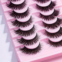 10 Pairs 5D Natural Fluffy Wispy False Eyelashes for End Eye Elongation