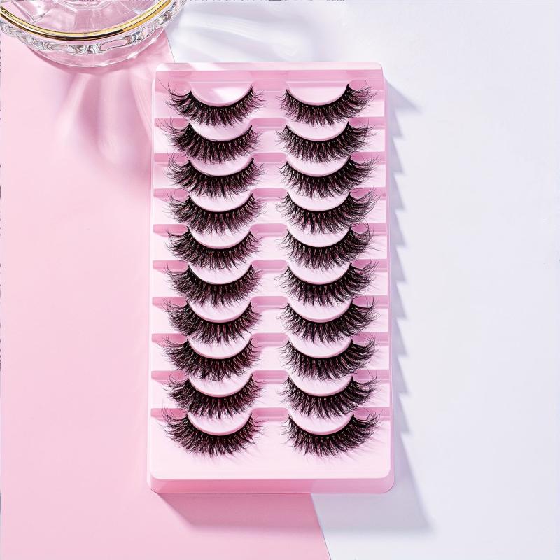 10 Pairs 5D Natural Fluffy Wispy False Eyelashes for End Eye Elongation