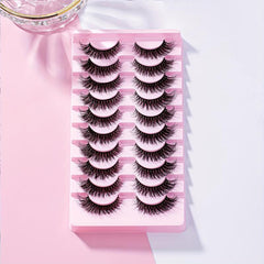 10 Pairs 5D Natural Fluffy Wispy False Eyelashes for End Eye Elongation