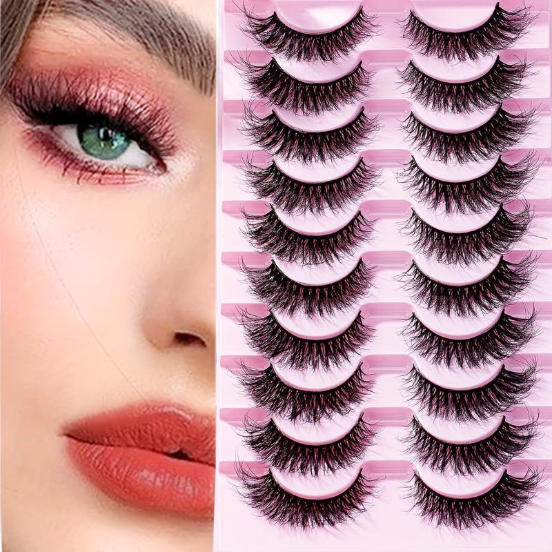 10 Pairs 5D Natural Fluffy Wispy False Eyelashes for End Eye Elongation