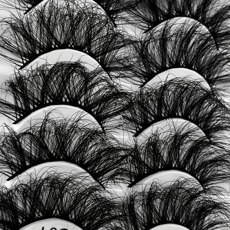 5 Pairs Multilayered Thick False Eyelashes for Wedding Party Makeup