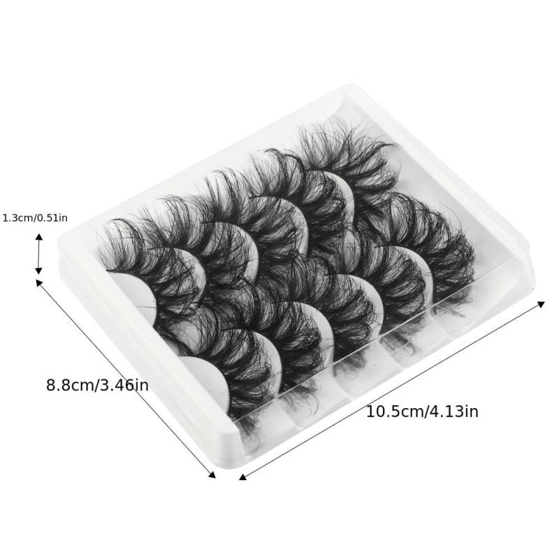 5 Pairs Multilayered Thick False Eyelashes for Wedding Party Makeup