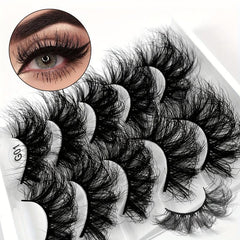 5 Pairs Multilayered Thick False Eyelashes for Wedding Party Makeup