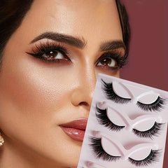5 Pairs Cat Eye Lashes Winged End Long Full Strip Natural Soft Eyelashes