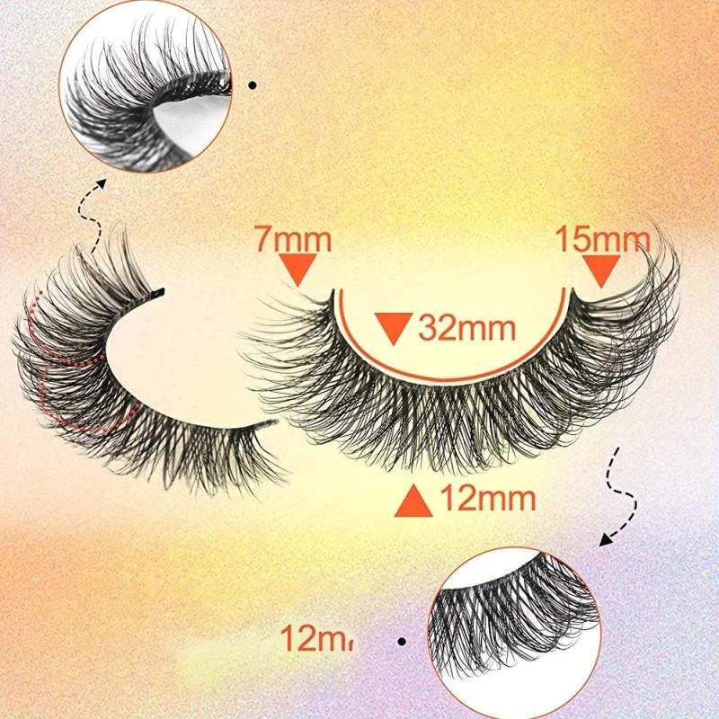 10 Pairs Soft 3D Natural Volume Curly False Eyelashes