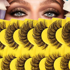 10 Pairs Soft 3D Natural Volume Curly False Eyelashes
