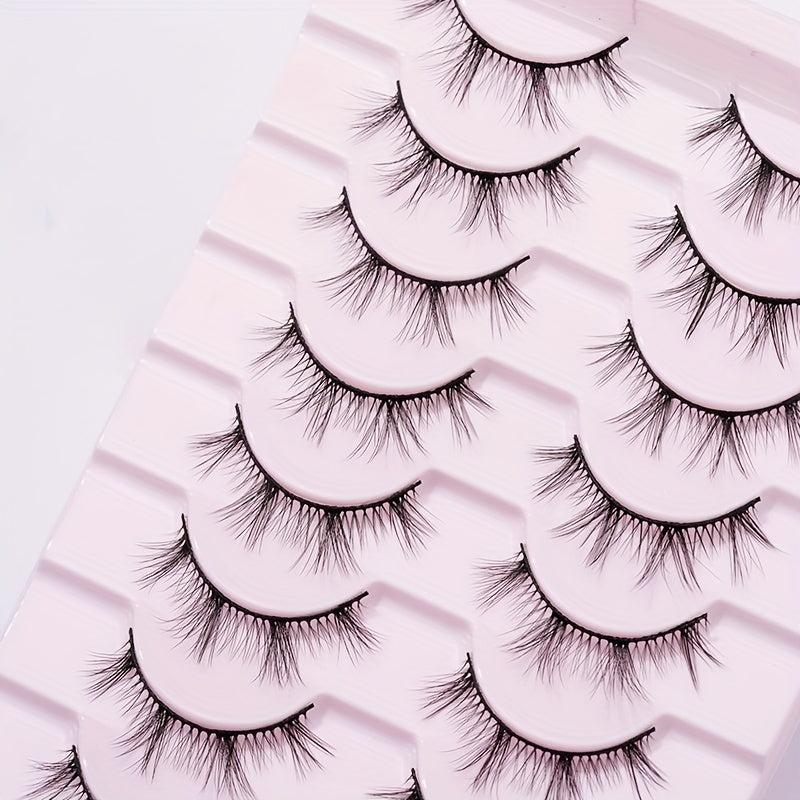 10 Pairs 12mm Natural Long Fishtail False Eyelashes