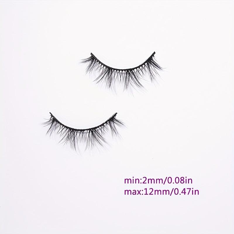 10 Pairs 12mm Natural Long Fishtail False Eyelashes