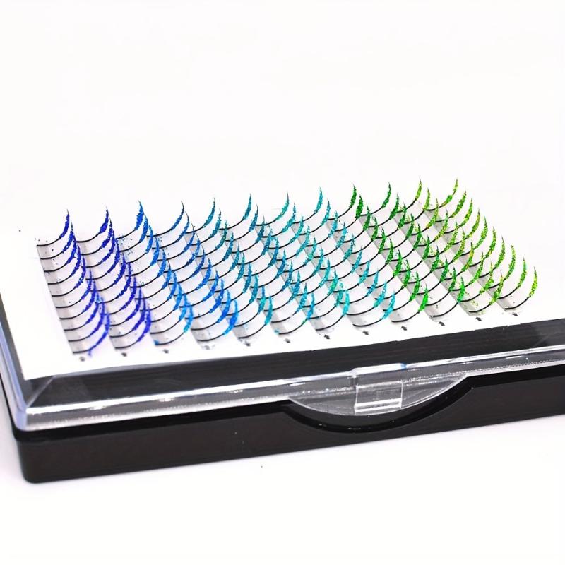 12 Colors Eyelashes Single Cluste Hair Grafted Lashes D Curl 14mm 16mm