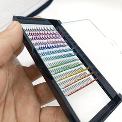 12 Colors Eyelashes Single Cluste Hair Grafted Lashes D Curl 14mm 16mm