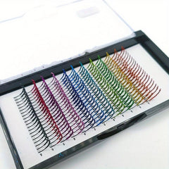 12 Colors Eyelashes Single Cluste Hair Grafted Lashes D Curl 14mm 16mm