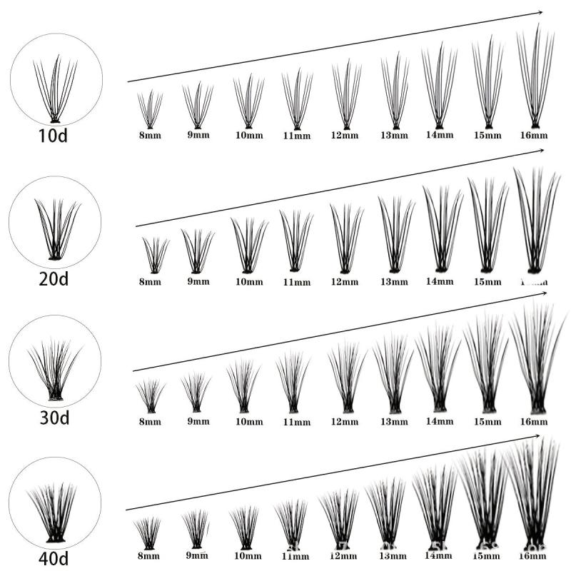 3 Boxes Lash Clusters 100pcs Mixed Individual Lash Extension Soft Natural Look