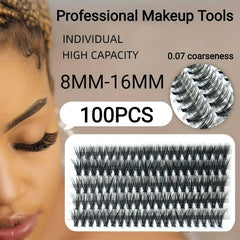 3 Boxes Lash Clusters 100pcs Mixed Individual Lash Extension Soft Natural Look