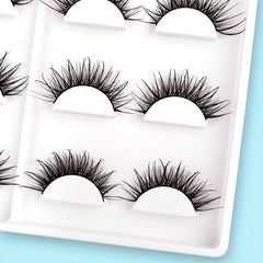 8 Pairs Tail Elongated False Eyelashes Natural Look Curly