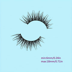 8 Pairs Tail Elongated False Eyelashes Natural Look Curly