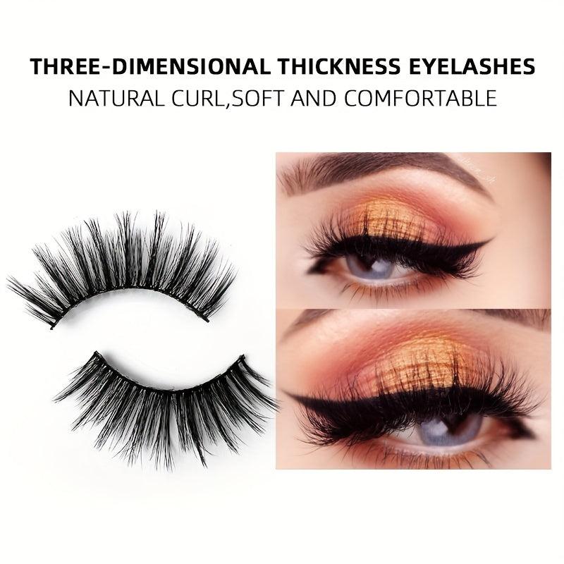 10 Pairs 11-15mm Mink Lashes 3D Fluffy Natural Volume False Eyelashes