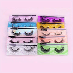 10 Pairs 11-15mm Mink Lashes 3D Fluffy Natural Volume False Eyelashes