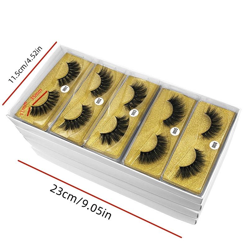 20 Pairs Mink Eyelashes Natural Curly Lashes Thick Volume Pack