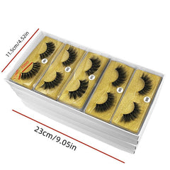 20 Pairs Mink Eyelashes Natural Curly Lashes Thick Volume Pack