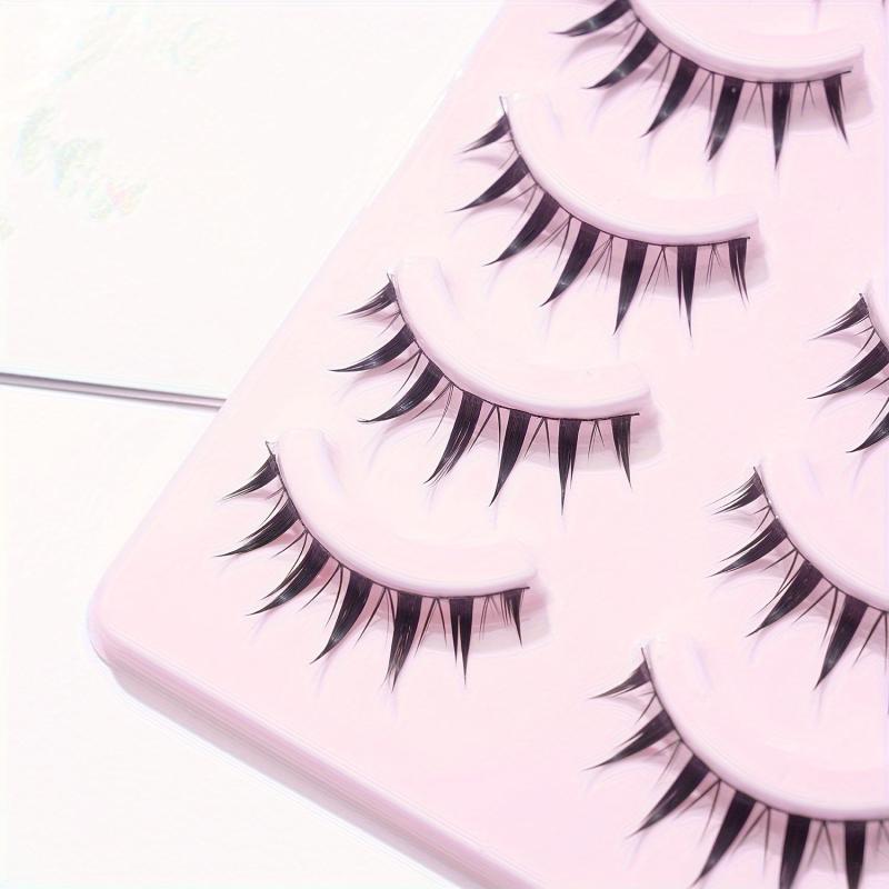 5 Pairs Manga Lashes Thick Natural Look Eyelashes Extension
