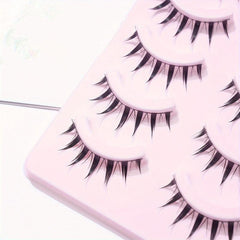 5 Pairs Manga Lashes Thick Natural Look Eyelashes Extension