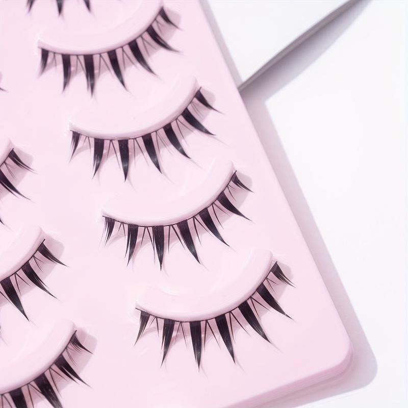 5 Pairs Manga Lashes Thick Natural Look Eyelashes Extension