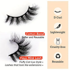 10 Pairs False Eyelashes 3D Thick Volume Natural Look
