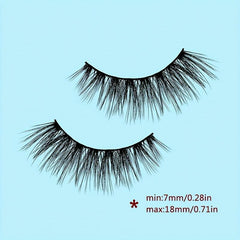7 Pairs Fluffy Fishtail False Eyelashes 18mm Long Natural Eye Lashes
