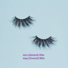 5 Pairs 25mm Fishtail Style False Eyelashes Thick Volume Cross Lashes