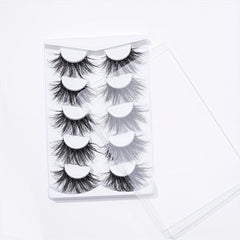 5 Pairs 25mm Fishtail Style False Eyelashes Thick Volume Cross Lashes