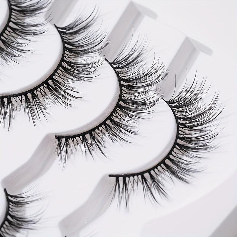 7 Pairs Fishtail Style Wispy False Eyelashes 15mm