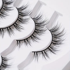 7 Pairs Fishtail Style Wispy False Eyelashes 15mm