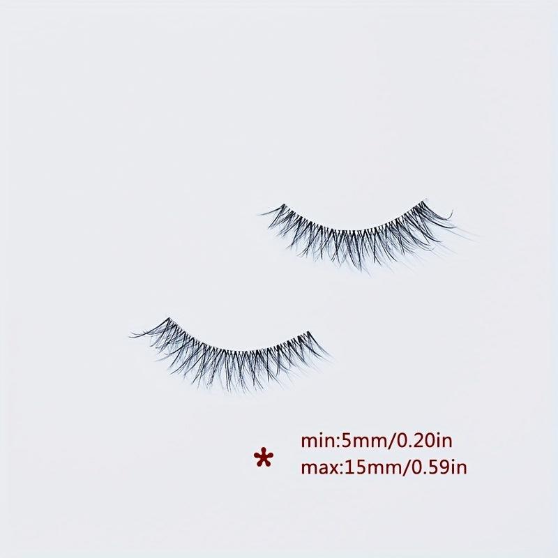 7 Pairs Fishtail Style Wispy False Eyelashes 15mm