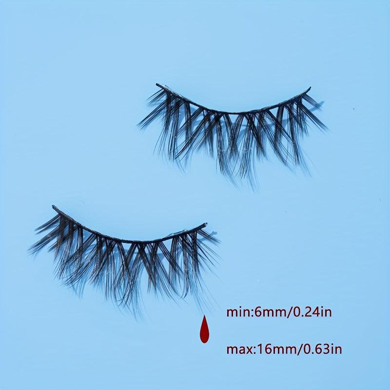 5 Pairs False Eyelashes Extension Kit Volume Fluffy Wispies Long Thick 16mm