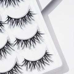 5 Pairs False Eyelashes Extension Kit Volume Fluffy Wispies Long Thick 16mm