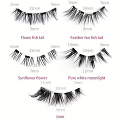 Magnetic False Eyelashes With Applicator Kit Eye Elongated Eyelashes No Glue