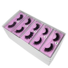 20 Pairs 5D Faux Mink Lashes Fluffy Wispy Cat Eye 15mm Strip False Eyelashes