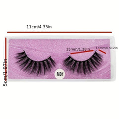 20 Pairs 5D Faux Mink Lashes Fluffy Wispy Cat Eye 15mm Strip False Eyelashes