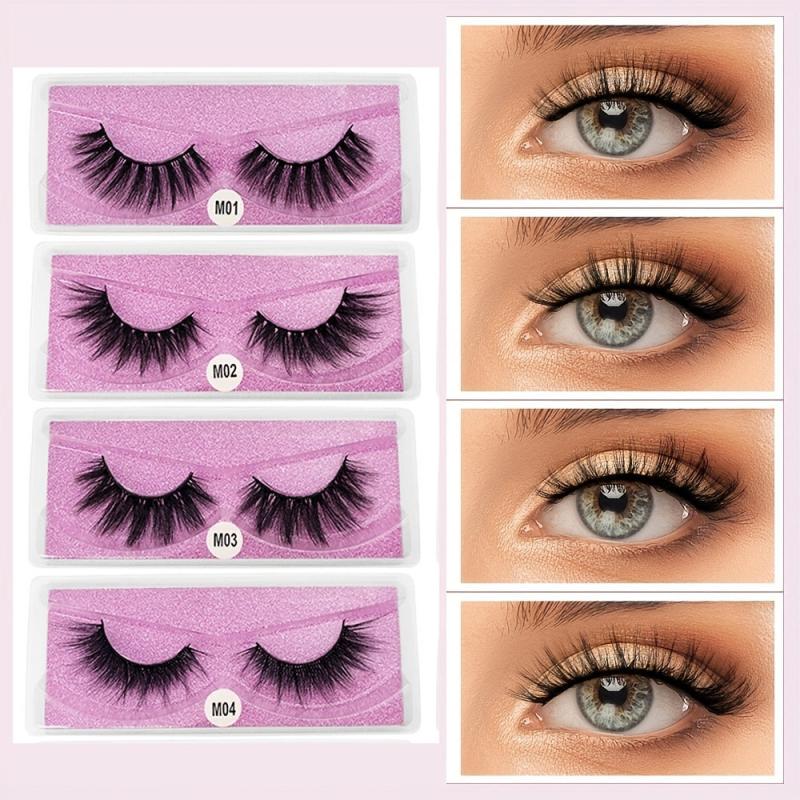 20 Pairs 5D Faux Mink Lashes Fluffy Wispy Cat Eye 15mm Strip False Eyelashes