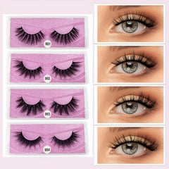 20 Pairs 5D Faux Mink Lashes Fluffy Wispy Cat Eye 15mm Strip False Eyelashes