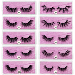 20 Pairs 5D Faux Mink Lashes Fluffy Wispy Cat Eye 15mm Strip False Eyelashes