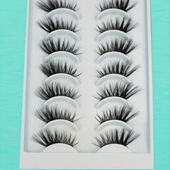 10 Pairs Half False Eyelashes Soft Wispies Fanned & Natural Curve Light & Fluffy