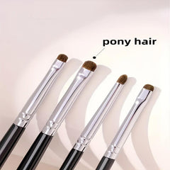 4Pcs Eyeliner Smudge Brush Pencil Soft Makeup Tool Natural Soft Horse Hair Eyesh