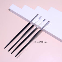 4Pcs Eyeliner Smudge Brush Pencil Soft Makeup Tool Natural Soft Horse Hair Eyesh
