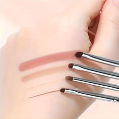 4Pcs Eyeliner Smudge Brush Pencil Soft Makeup Tool Natural Soft Horse Hair Eyesh