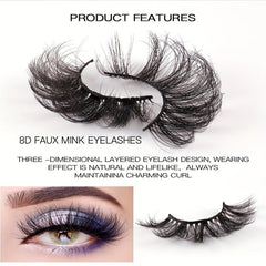 7 Pairs Fluffy Wispy Curly Faux Mink Lashes for Eye Makeup